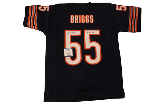 Lance Briggs Signed Chicago Bears Blue Custom Jersey w/Beckett COA 