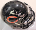 Mark Bortz Signed Chicago Bears Mini Football Helmet w/COA Super Bowl Iowa