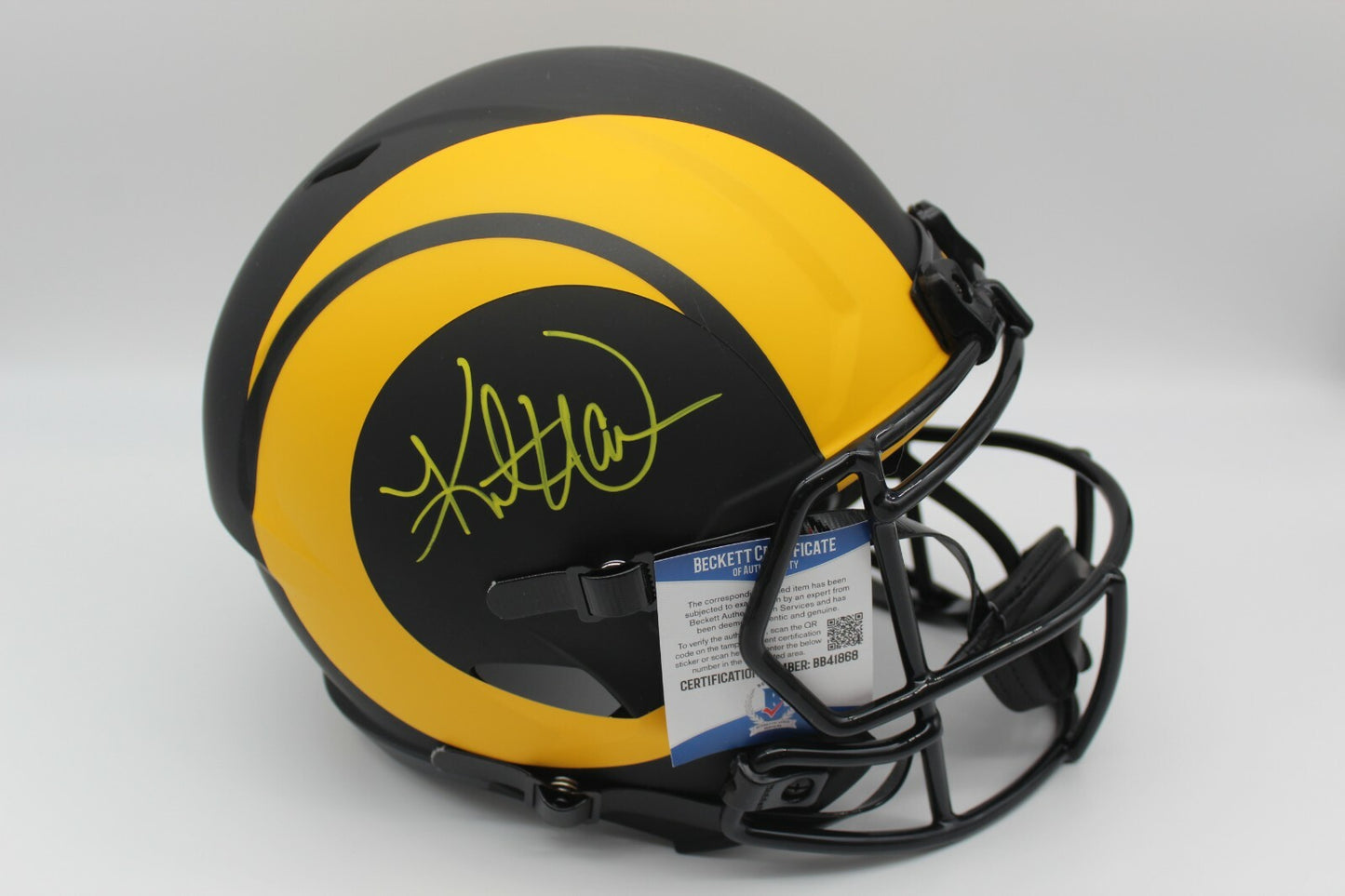 Kurt Warner Signed St. Louis Rams Eclipse Full Size Helmet w/Beckett BB41868