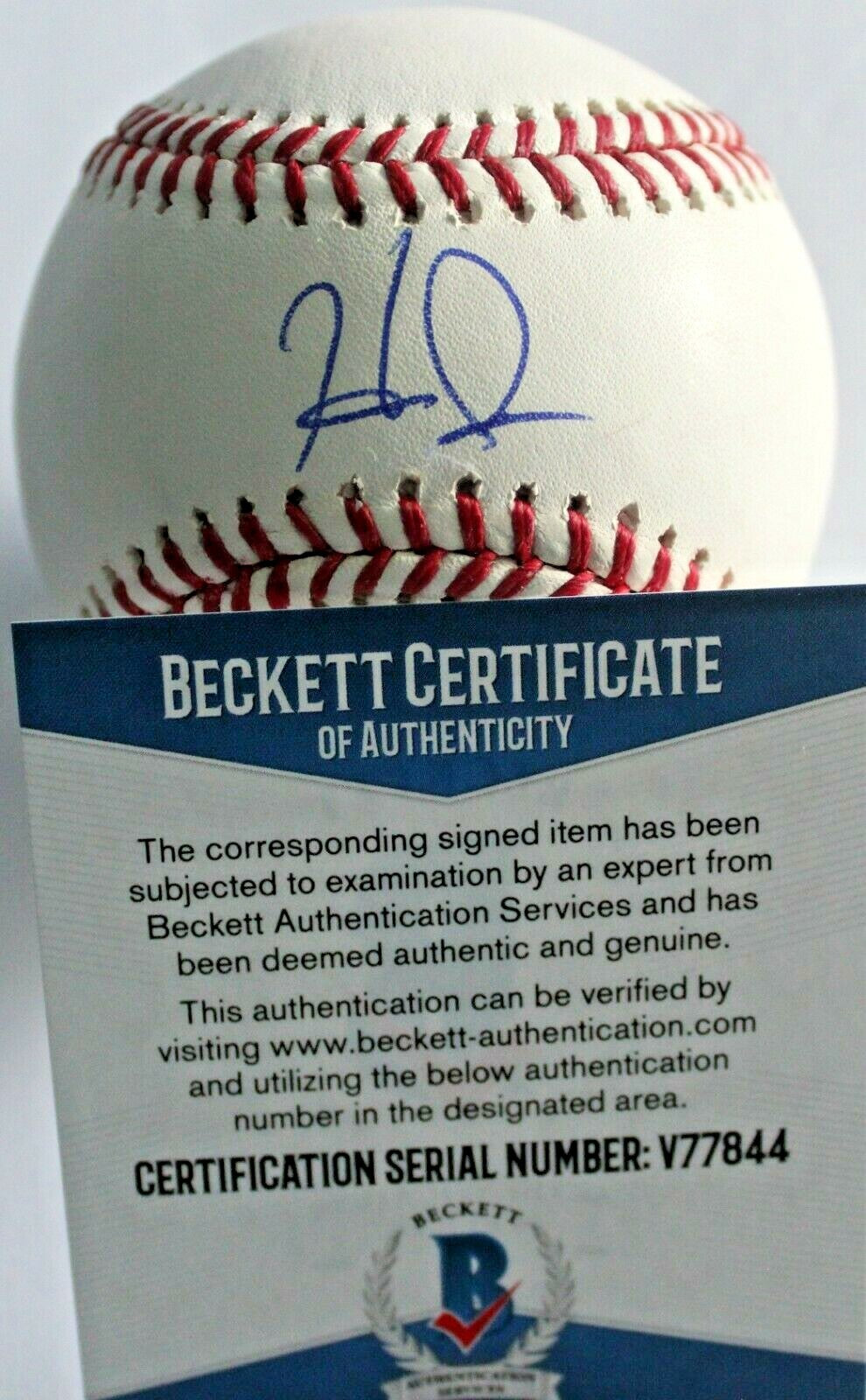 Hudson Potts Signed Official Major League Baseball Padres W/Beckett COA V77844