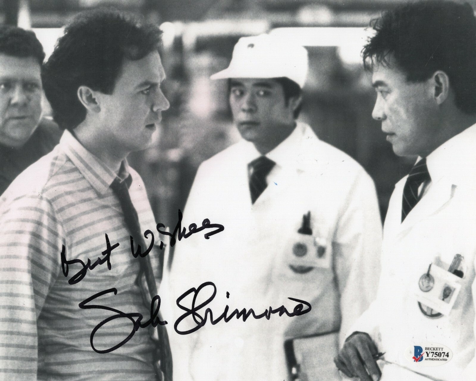 Sab Shimono Signed 8x10 Photo w/Beckett COA Y75074 Gung Ho Movie 1986 Saito