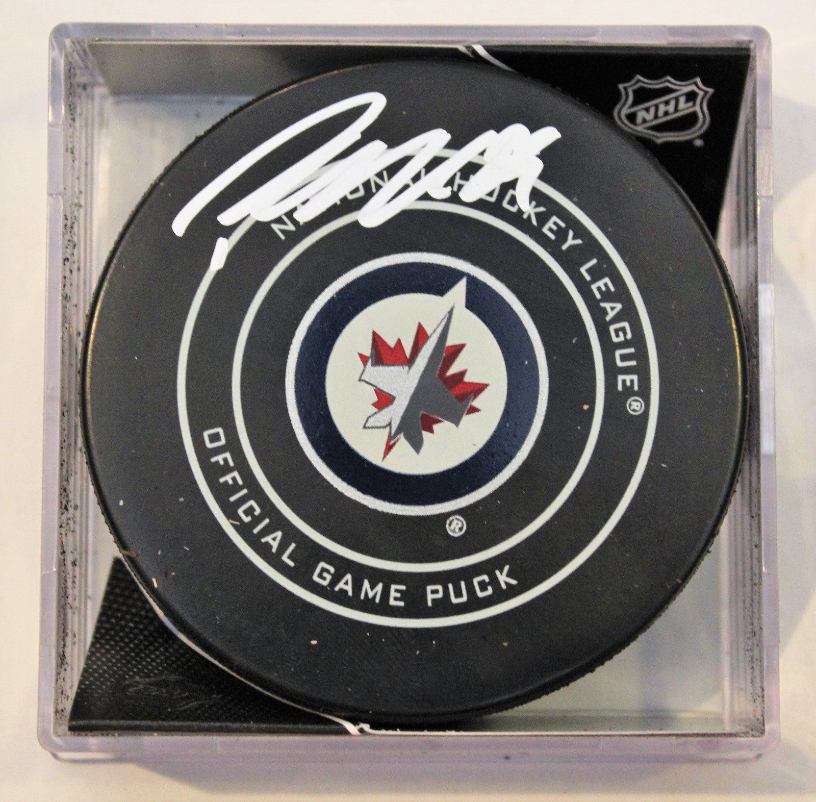 Patrik Laine Signed Winnipeg Jets Official Game Hockey Puck w/COA Autograph