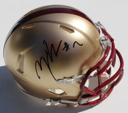 Zach Evans Signed Boston College Eagles Mini Football Helmet w/COA C