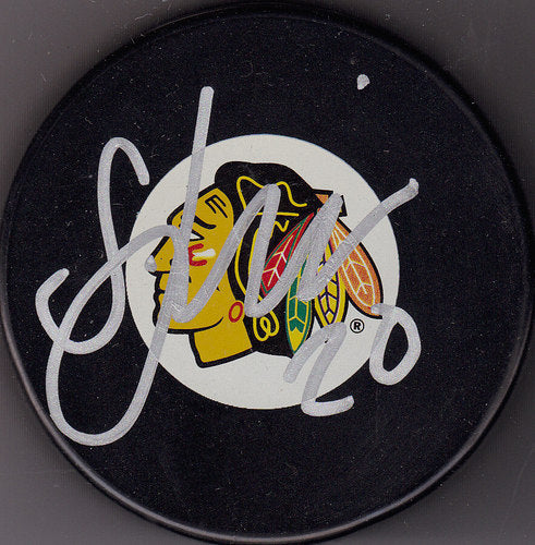 Sami Lepisto Signed Puck w/COA Chicago Blackhawks Autograph Souvenir 2011 #1