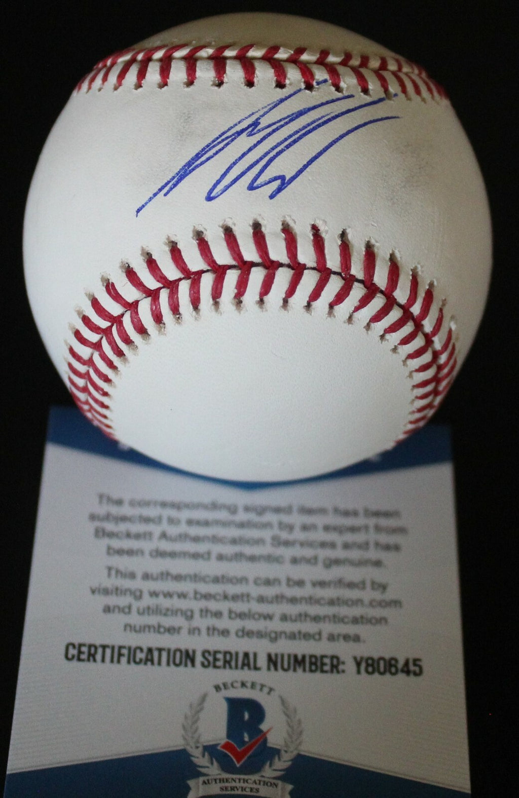 Seth Beer Arizona Diamondbacks Signed Major League Baseball w/Beckett COA Y80645