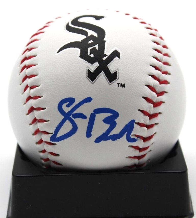 Sean Burke Signed Chicago White Sox Major League Logo Ball w/Beckett BAS BR93241