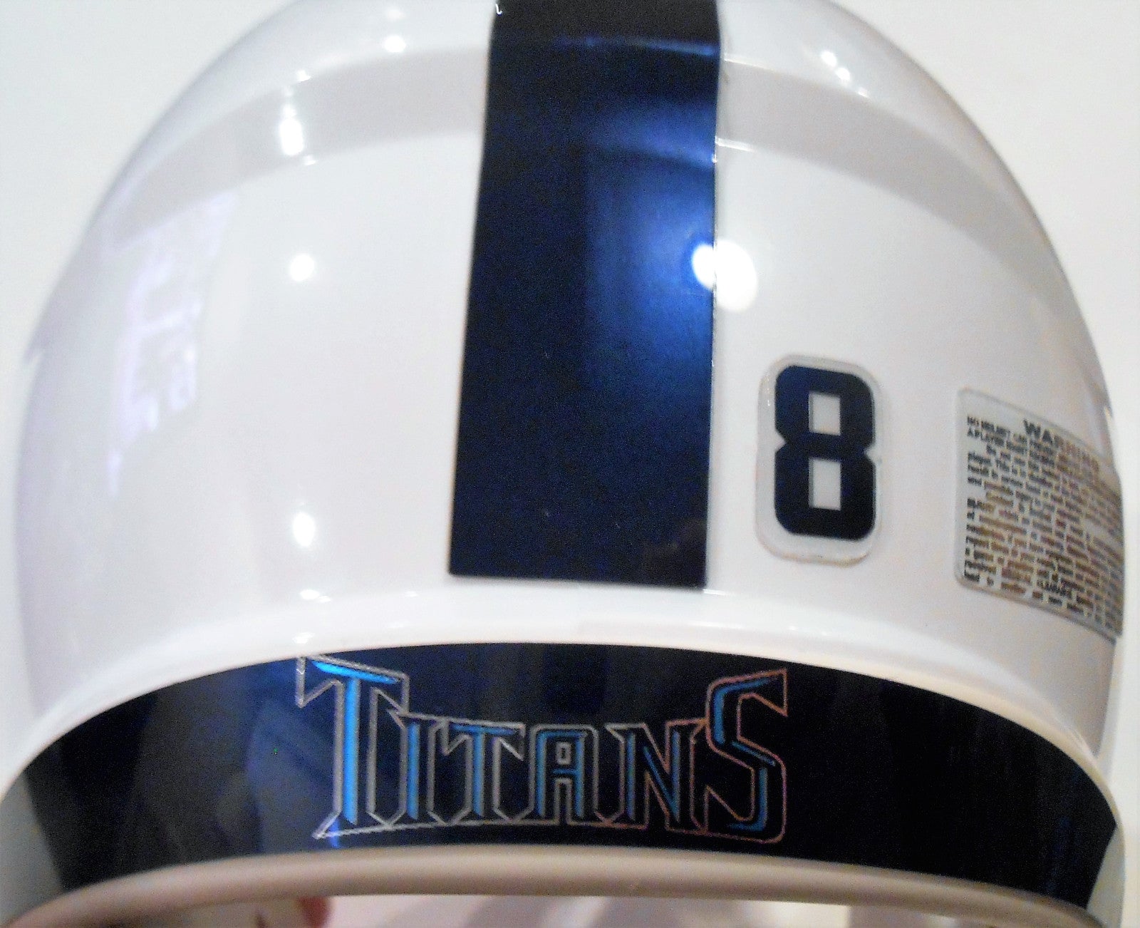 Tennessee Titans Custom Speed Mini Helmet with Chrome Decals Marcus Mariota #8
