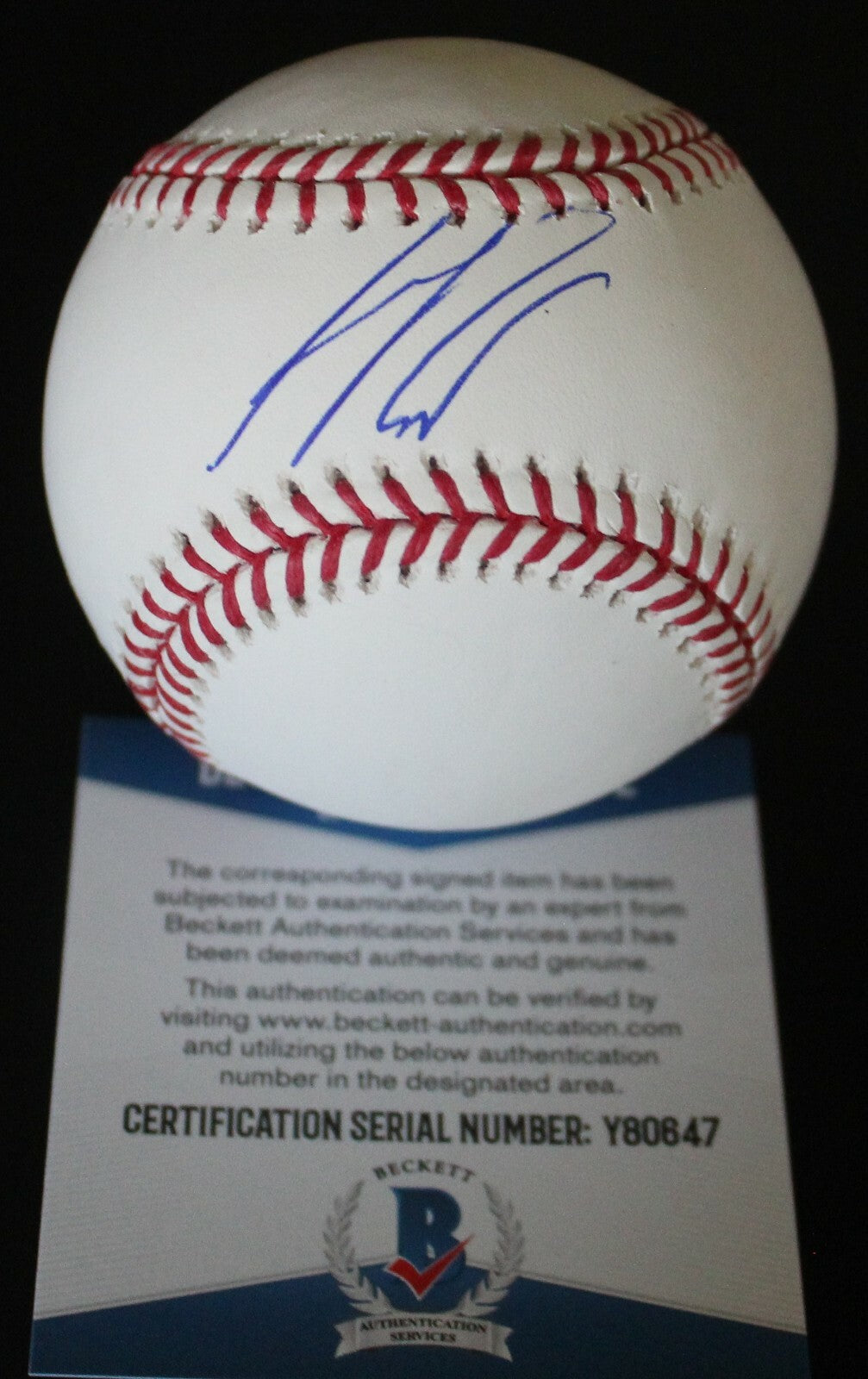 Seth Beer Arizona Diamondbacks Signed Major League Baseball w/Beckett COA Y80647