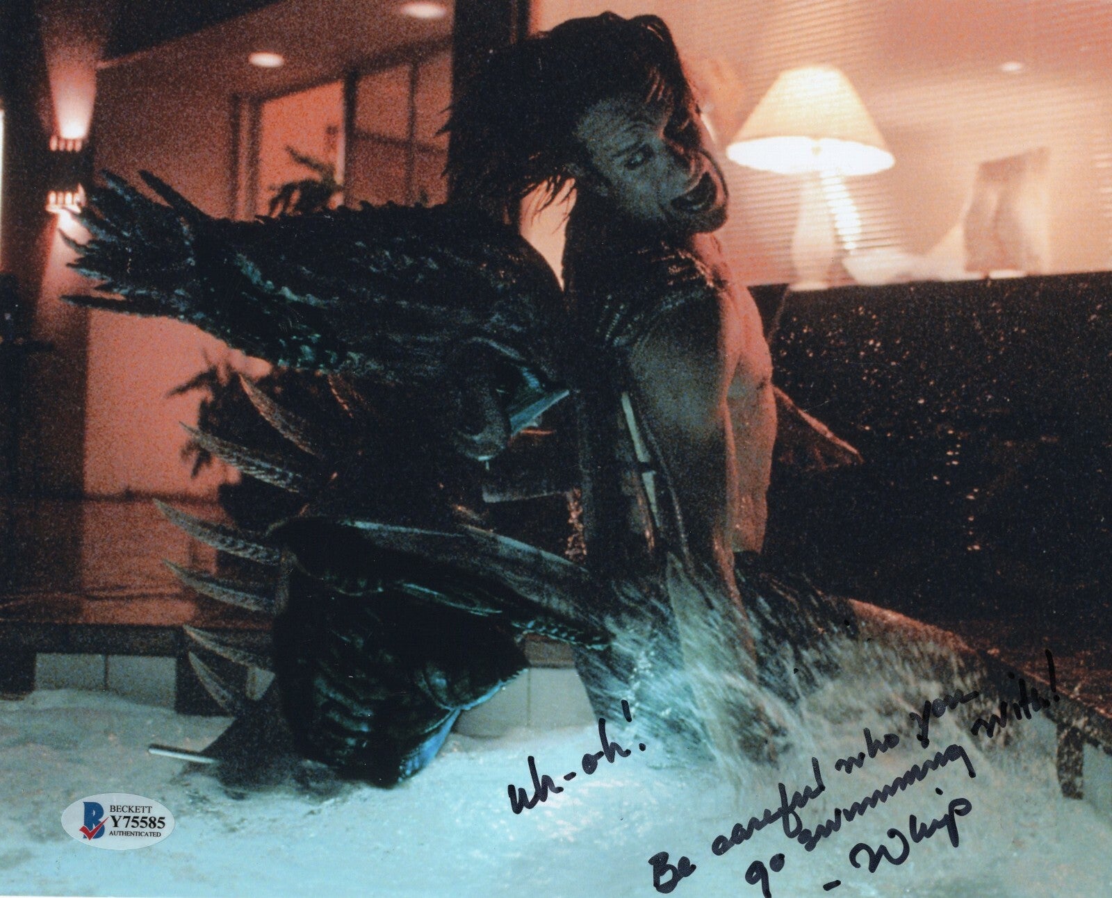 Whip Hubley Signed Species Movie John Carey 8x10 Photo w/Beckett COA Y75585