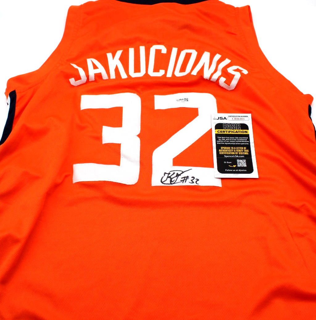Kasparas Jakucionis Signed Illinois Custom Basketball Jersey w/JSA COA CR86484