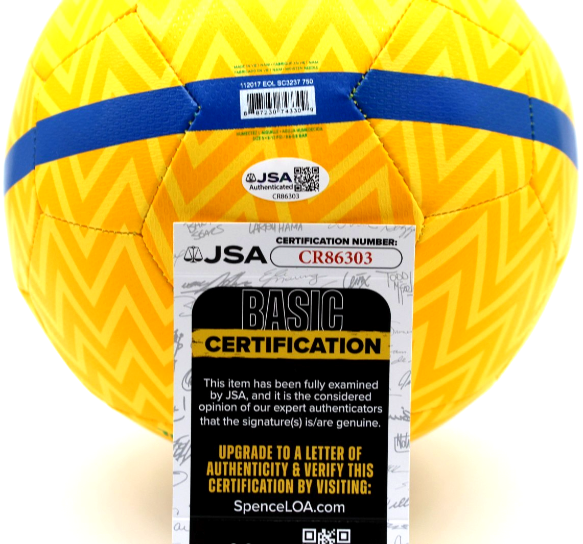 Roberto Carlos Signed Team Brazil Nike Soccer Ball World Cup w/JSA COA CR86303