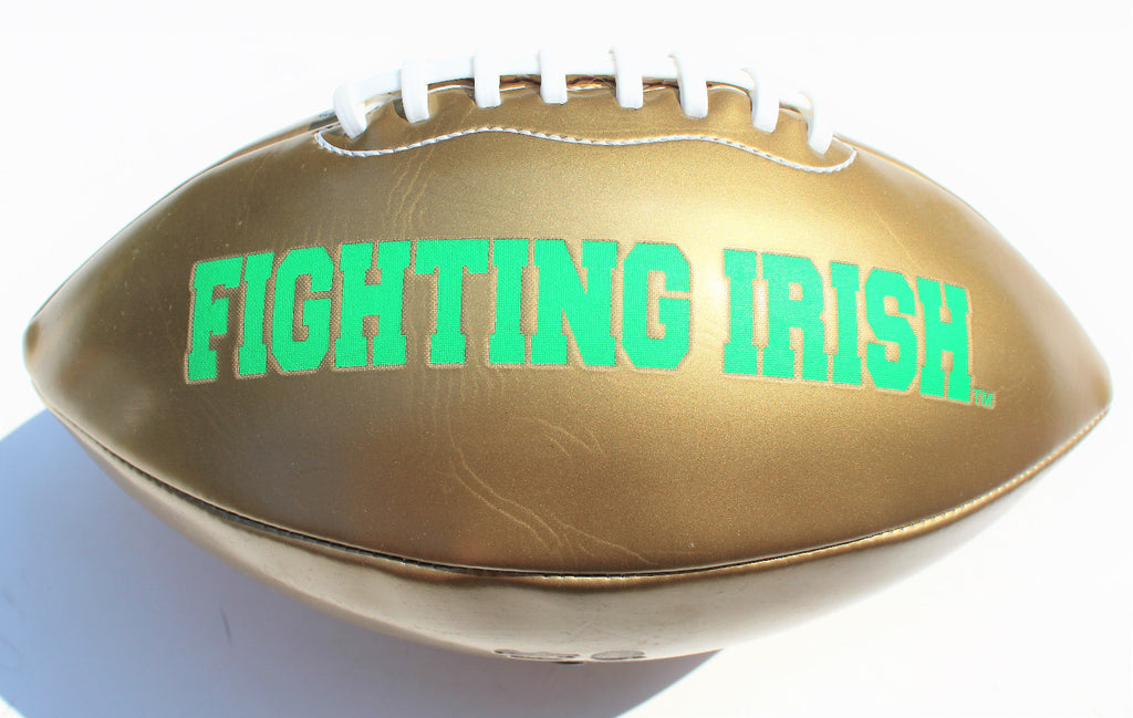 Brandon Wimbush Signed Notre Dame Gold Logo Football w/COA Fighting Irish #1 C