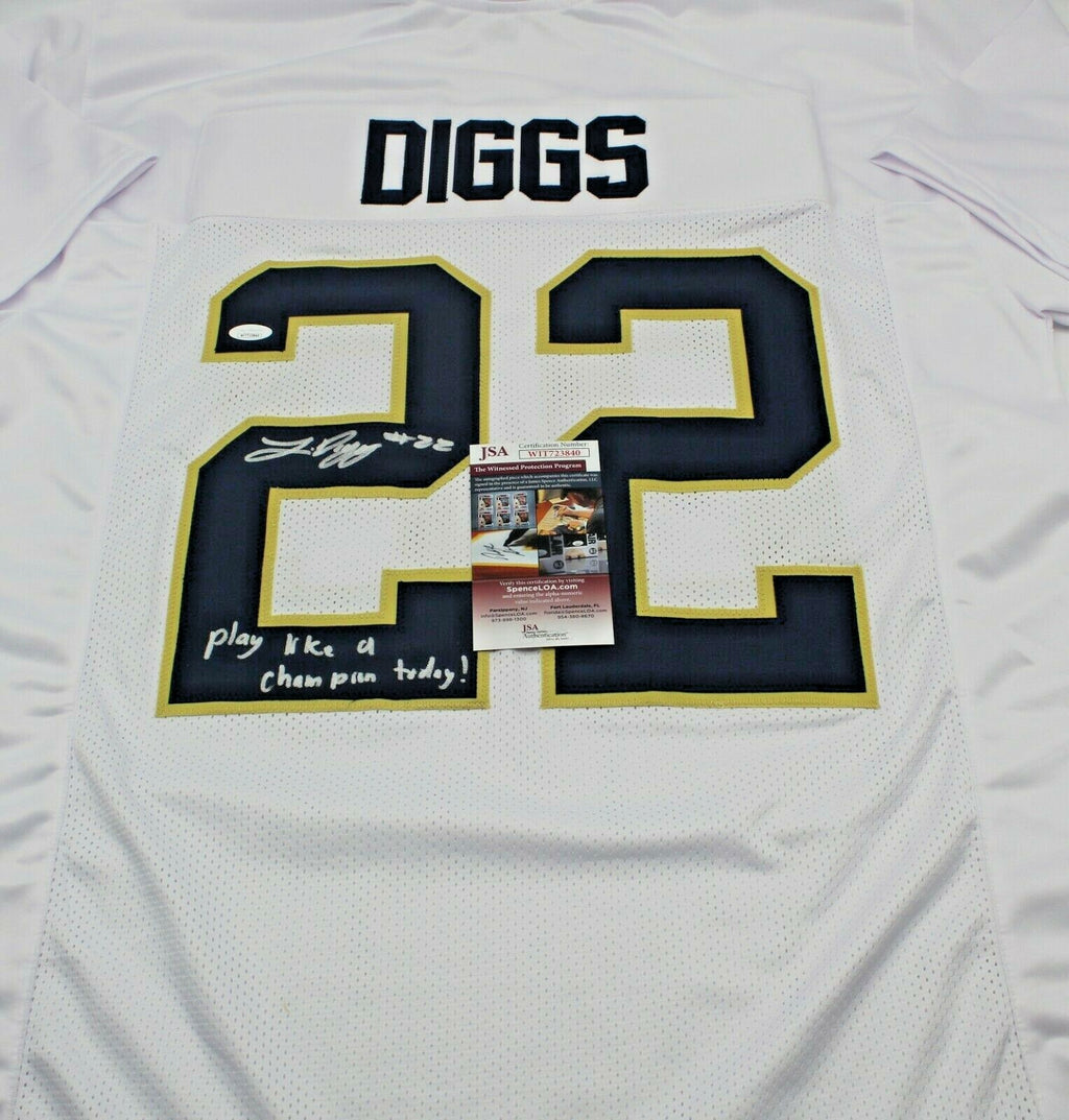 Logan Diggs Signed Custom White Notre Dame Football Jersey w/JSA COA PLACT