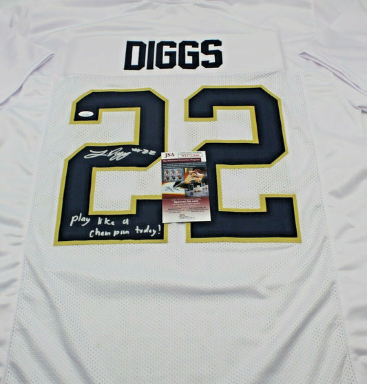Logan Diggs Signed Custom White Notre Dame Football Jersey w/JSA COA PLACT