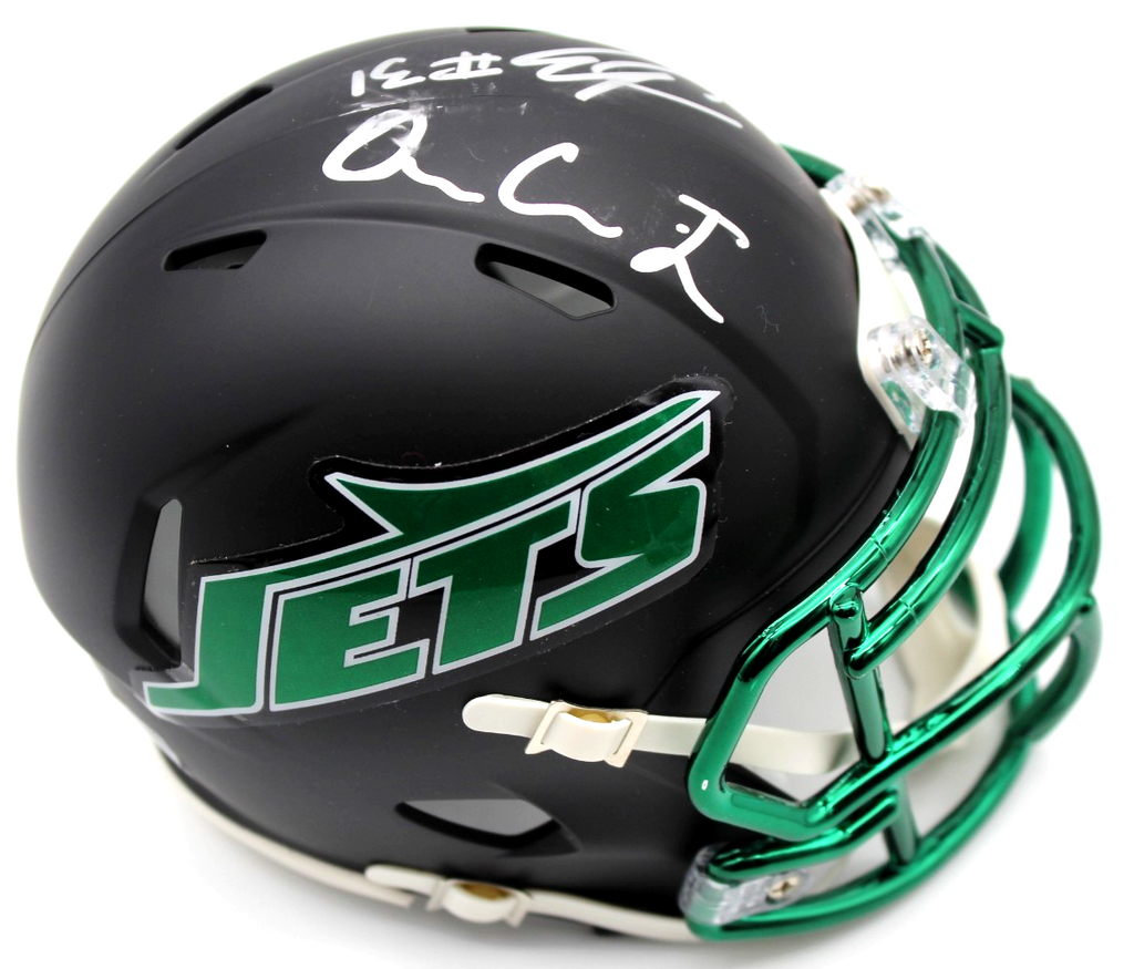 David Bailey & Omar Cooper Jr. NY Jets Signed Mini Helmet w/JSA COA CR86310