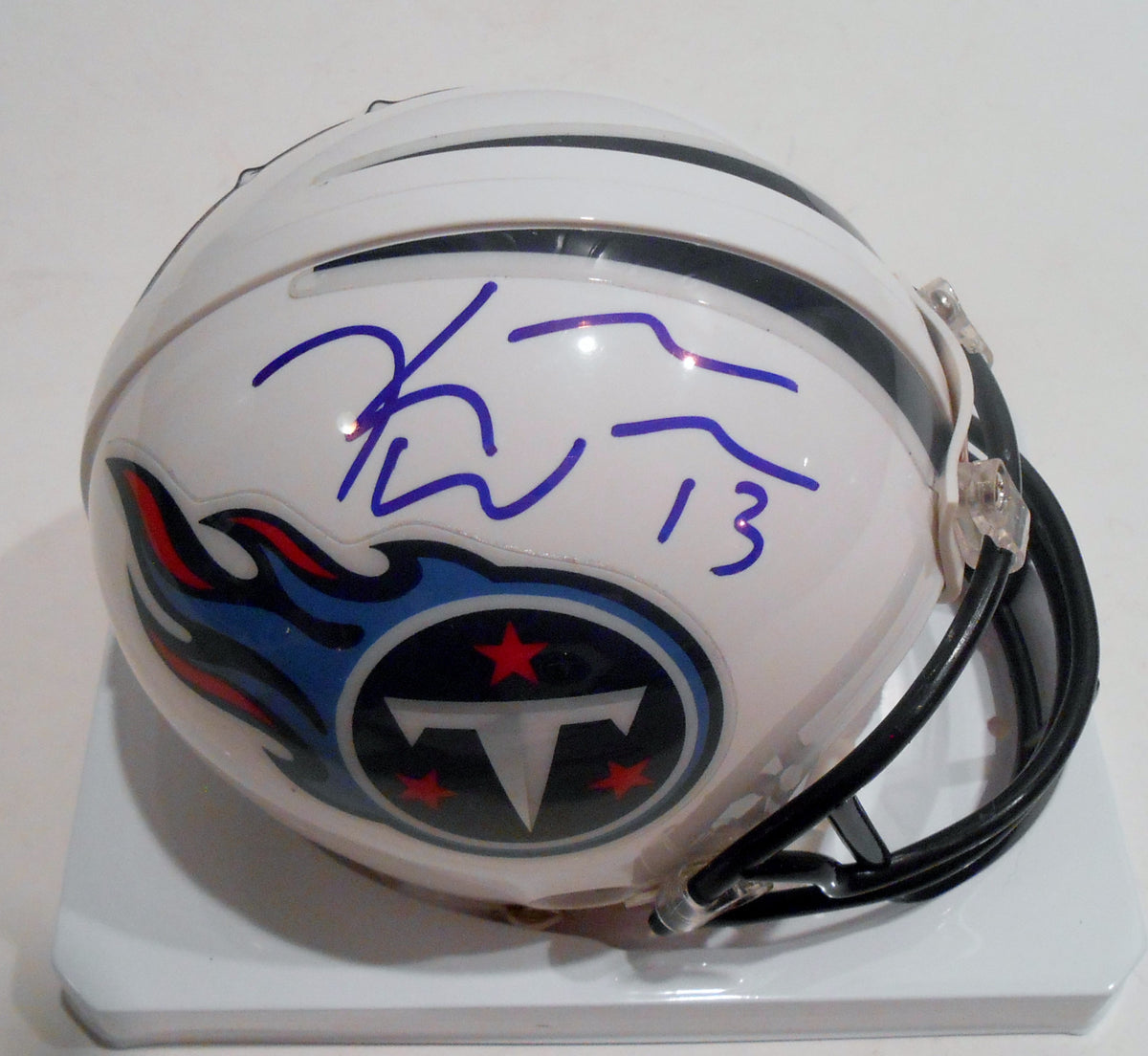 Kendall Wright Signed Tennessee Titans Mini Football Helmet w/COA 