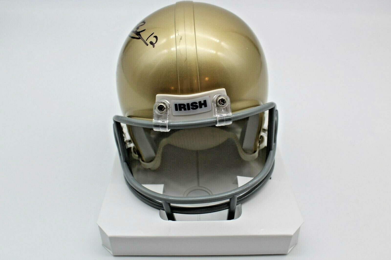 Tyler Buchner Signed Notre Dame Fighting Irish Mini Helmet w/JSA COA Witness 