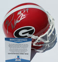 Zamir White Signed Georgia Bulldogs Mini Helmet w/Beckett COA Go Dawgs! T60732