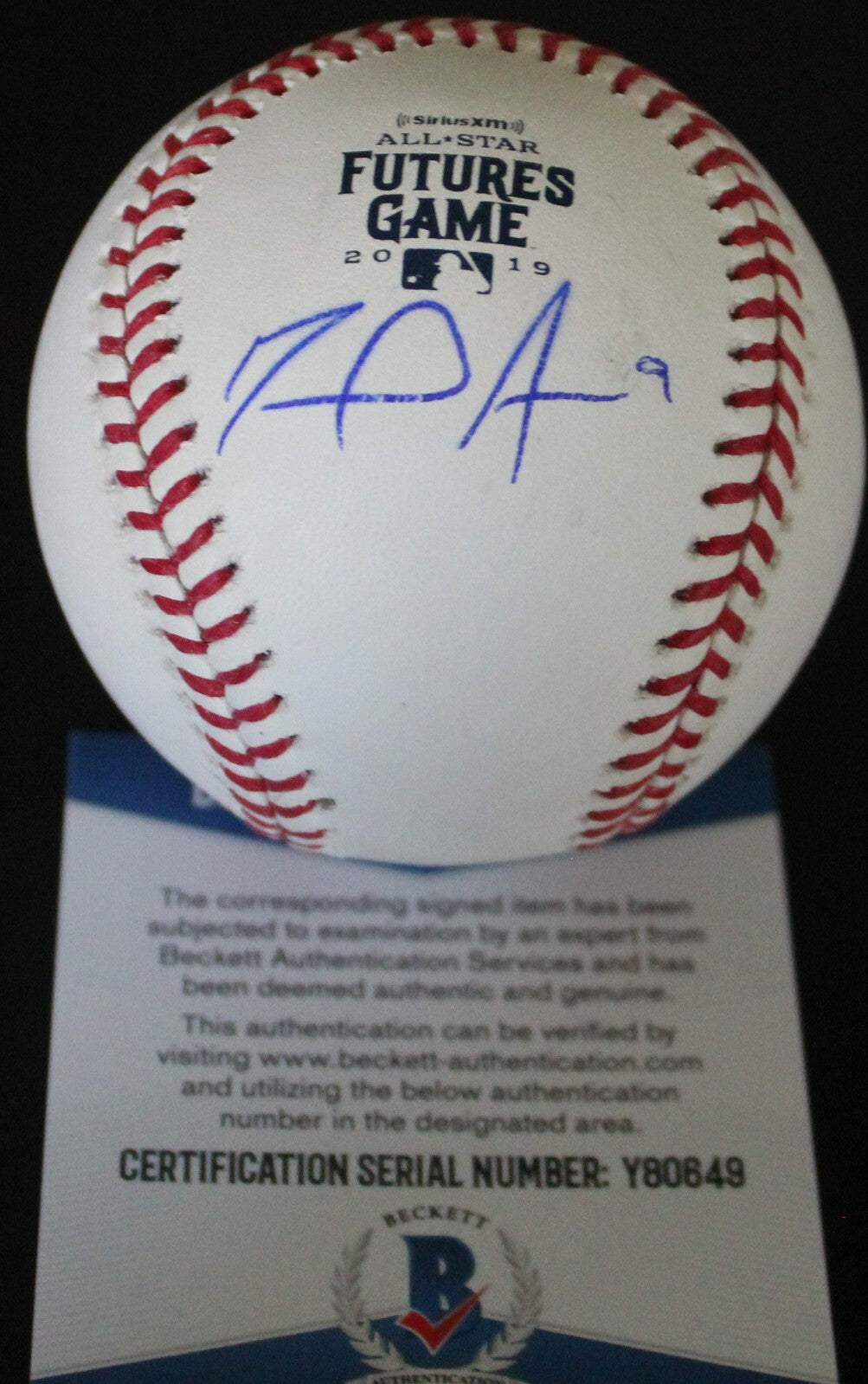 Miguel Amaya Chicago Cubs Signed 2019 Futures Game Baseball w/Beckett COA Y80649