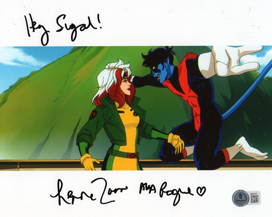 Lenore Zann X-Men Animated Rogue Signed 8x10 Photo w/Beckett COA BM87425
