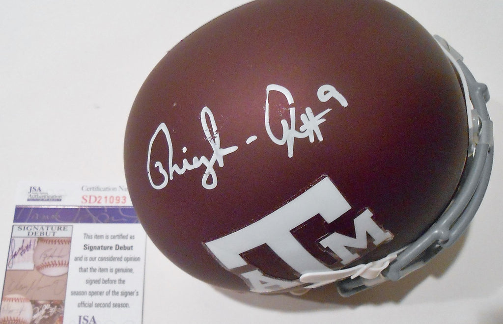 Ricky Seals-Jones Signed Texas A&M Aggies Mini Helmet w/JSA COA SD21093 C