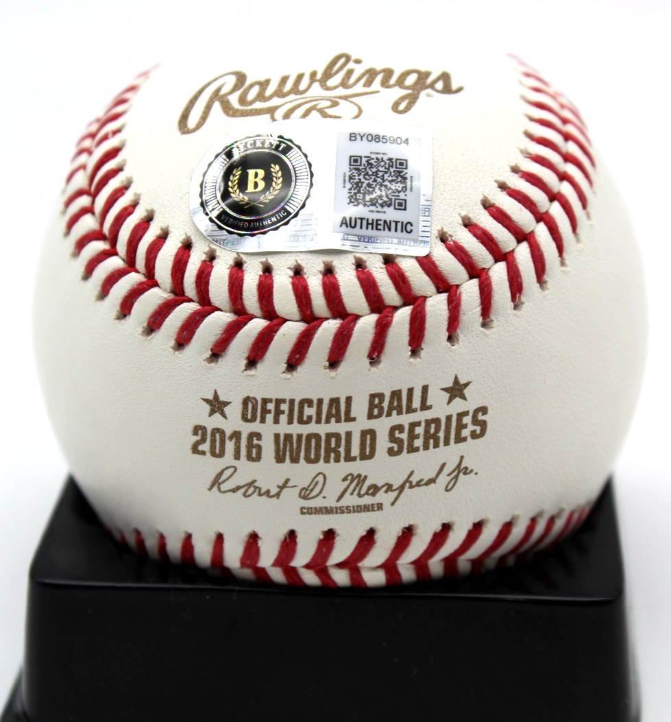 Jake Arrieta Signed 2016 Chicago Cubs World Series Ball w/Beckett COA BY085904
