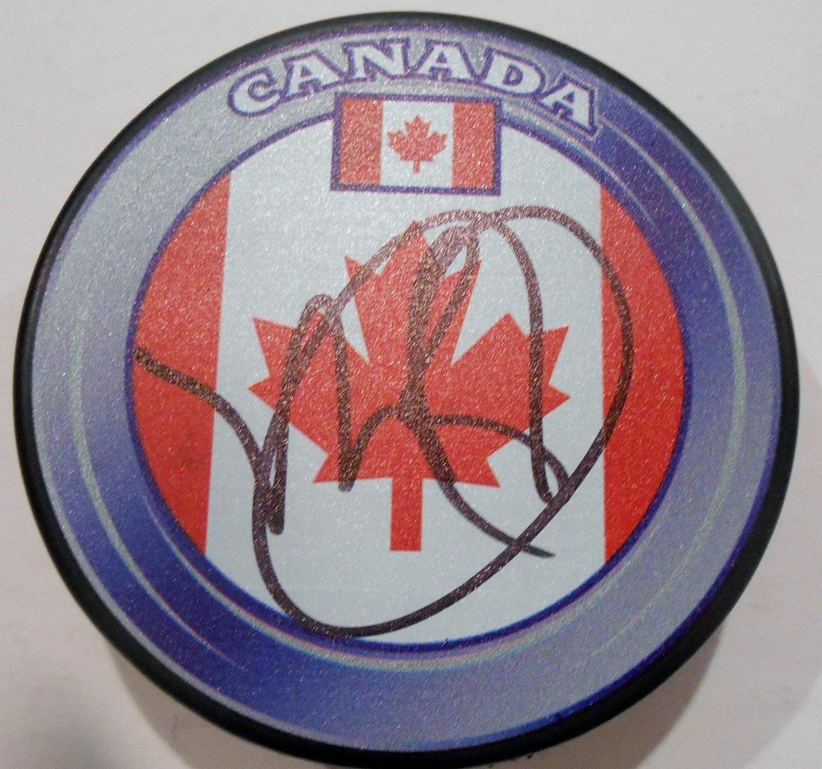 Mike Babcock Signed Team Canada Hockey Puck w/COA Detroit Red Wings