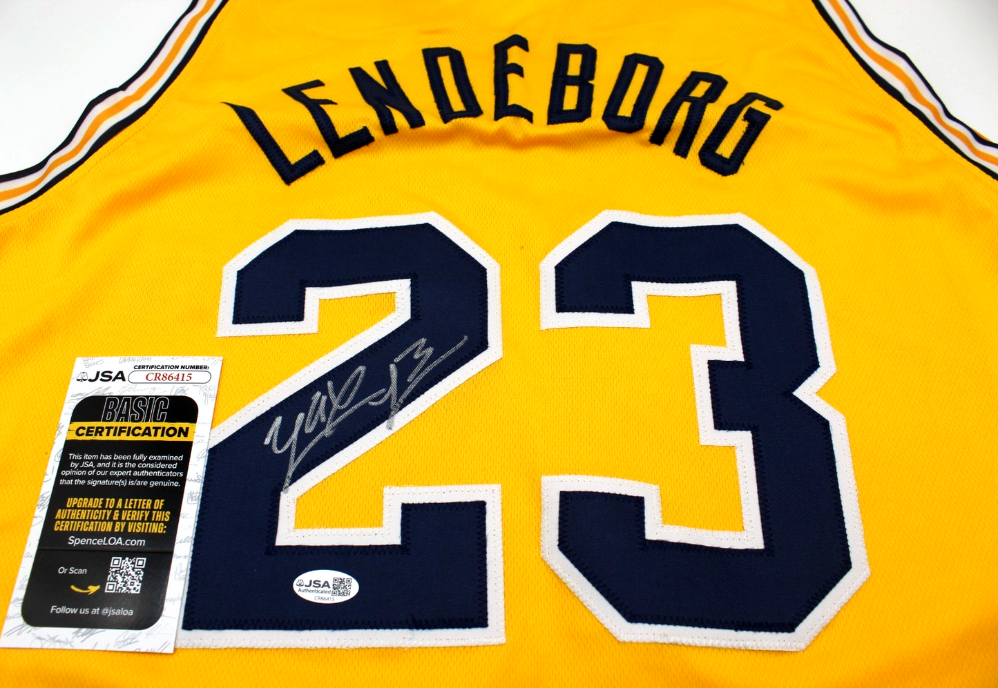 Yaxel Lendeborg Signed Custom Michigan Wolverines Jersey w/JSA COA CR86415