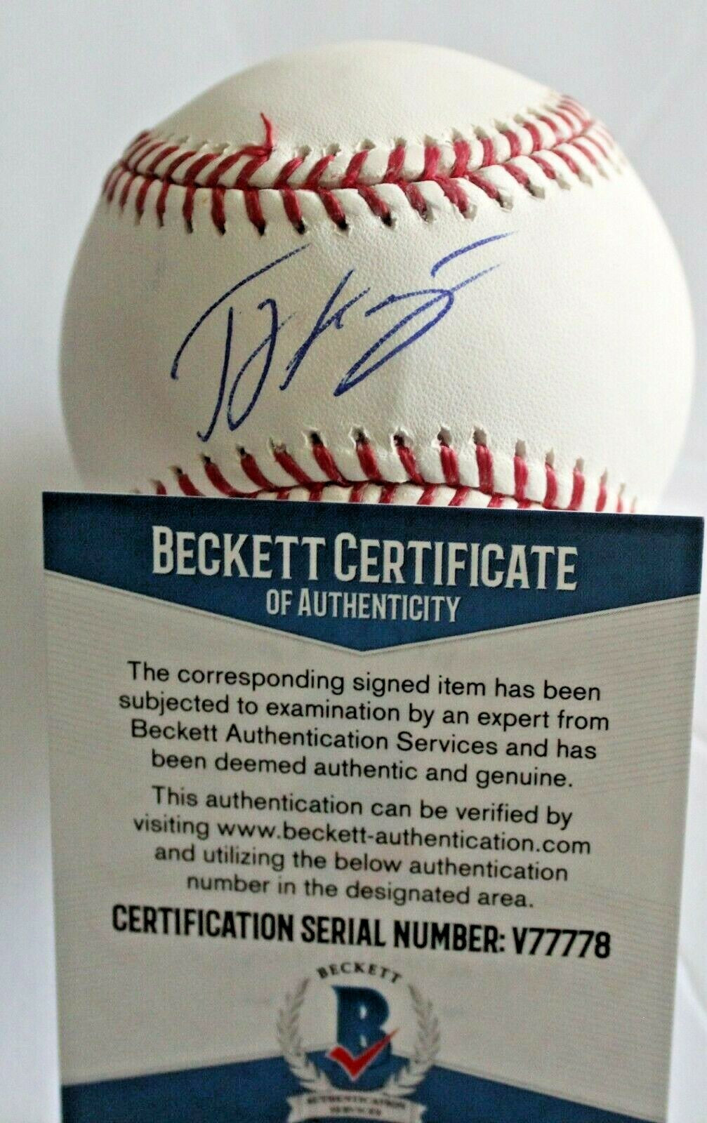 Tyler Krieger Signed Official Major League Baseball w/Beckett COA V77778