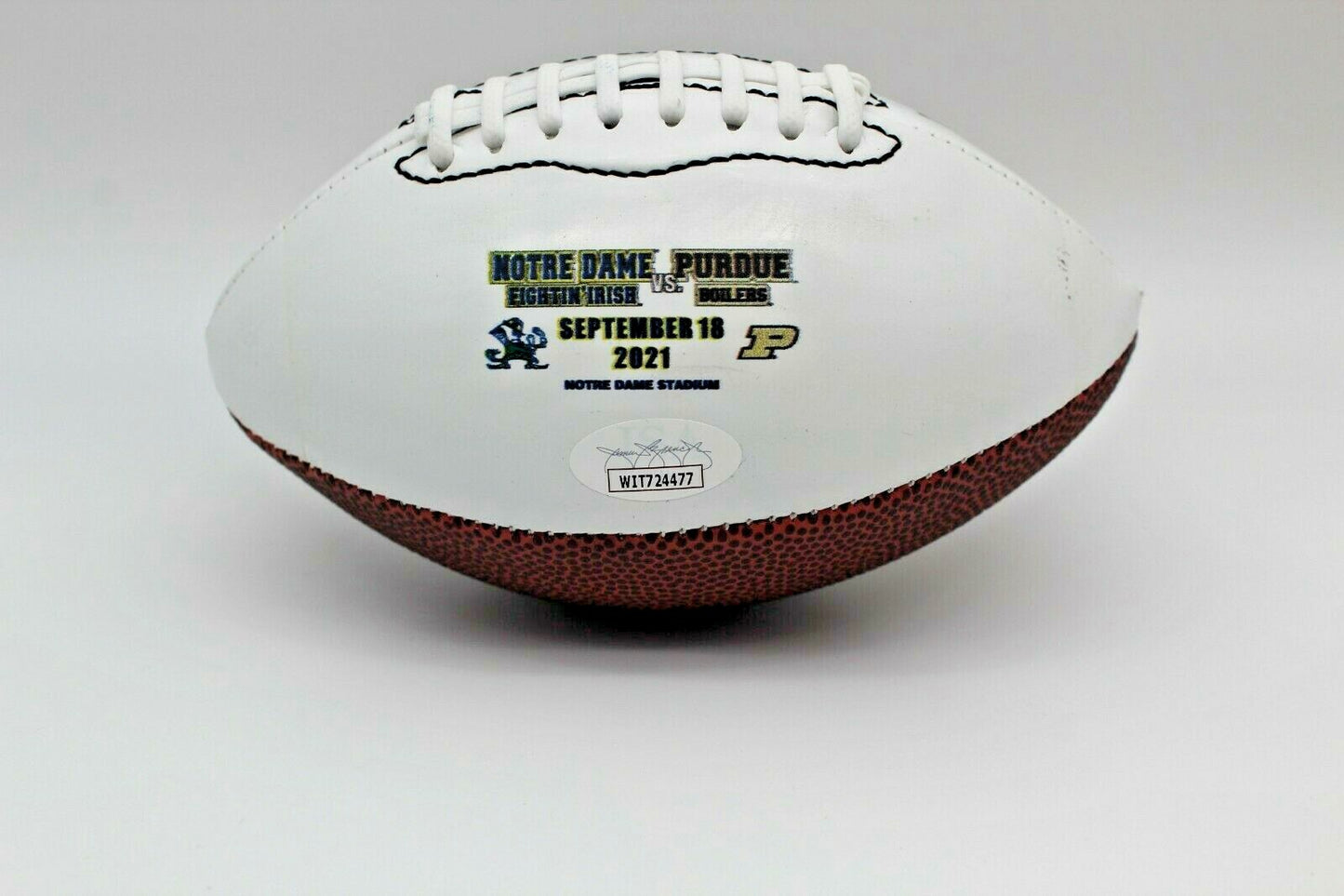 Isaiah Foskey Signed Notre Dame Fighting Irish MINI Football w/JSA COA 9/18/21