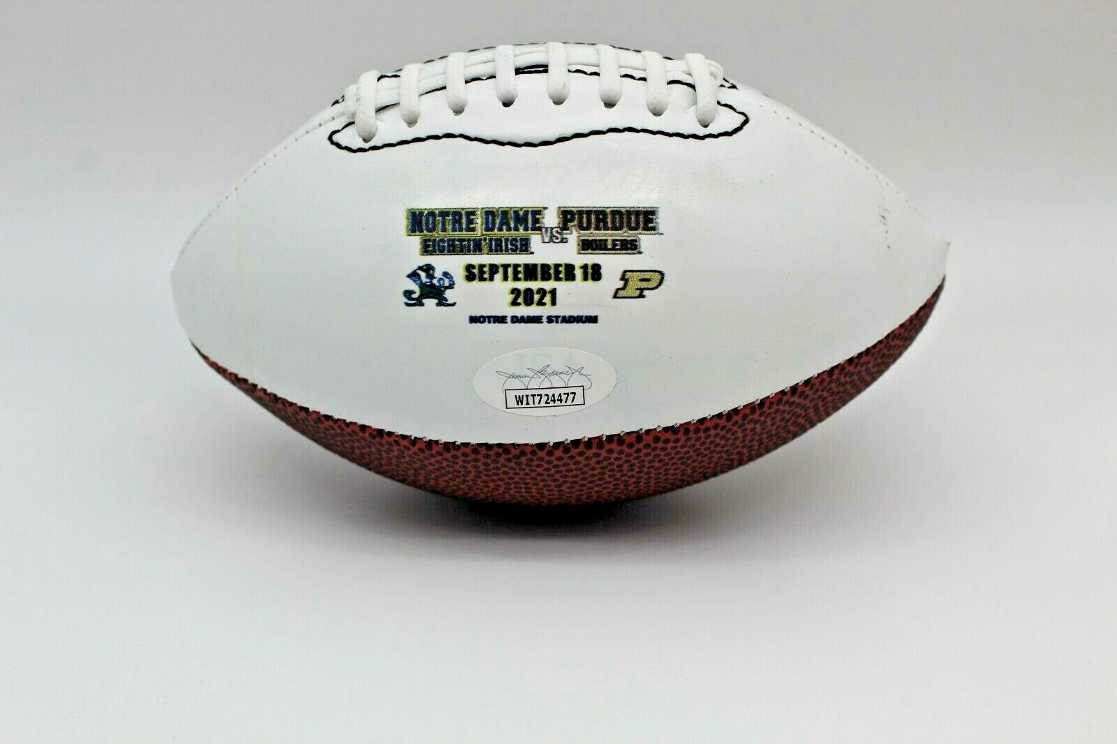 Isaiah Foskey Signed Notre Dame Fighting Irish MINI Football w/JSA COA 9/18/21