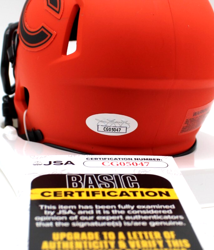 Ameer Speed Signed Chicago Bears Rave Mini Football Helmet w/JSA COA CG05047