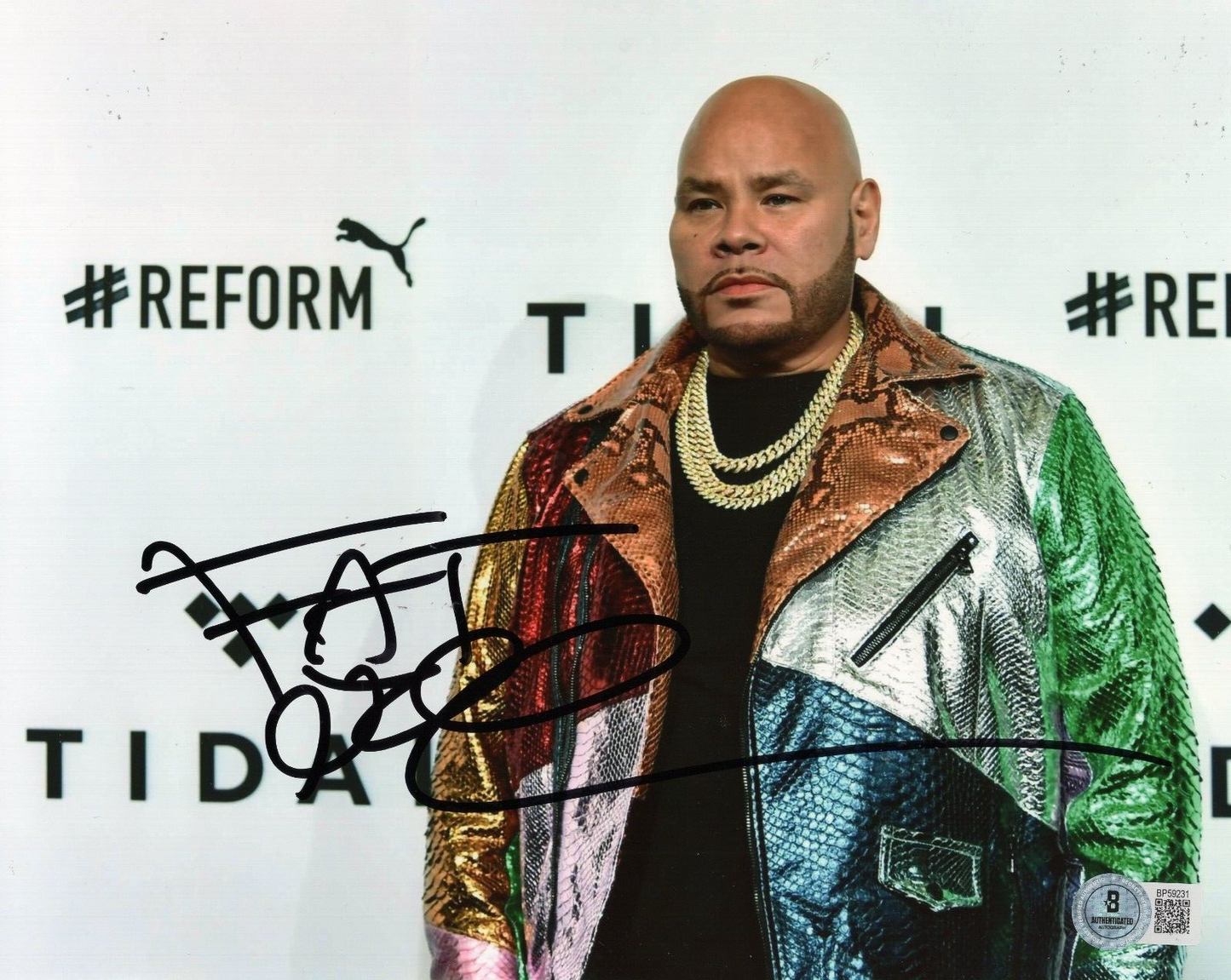 Fat Joe Signed Terror Squad Lean Back Rapper 8x10 Photo w/Beckett COA BP59231
