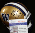 Jake Browning Signed Washington Huskies Mini Football Helmet w/JSA COA #4 C
