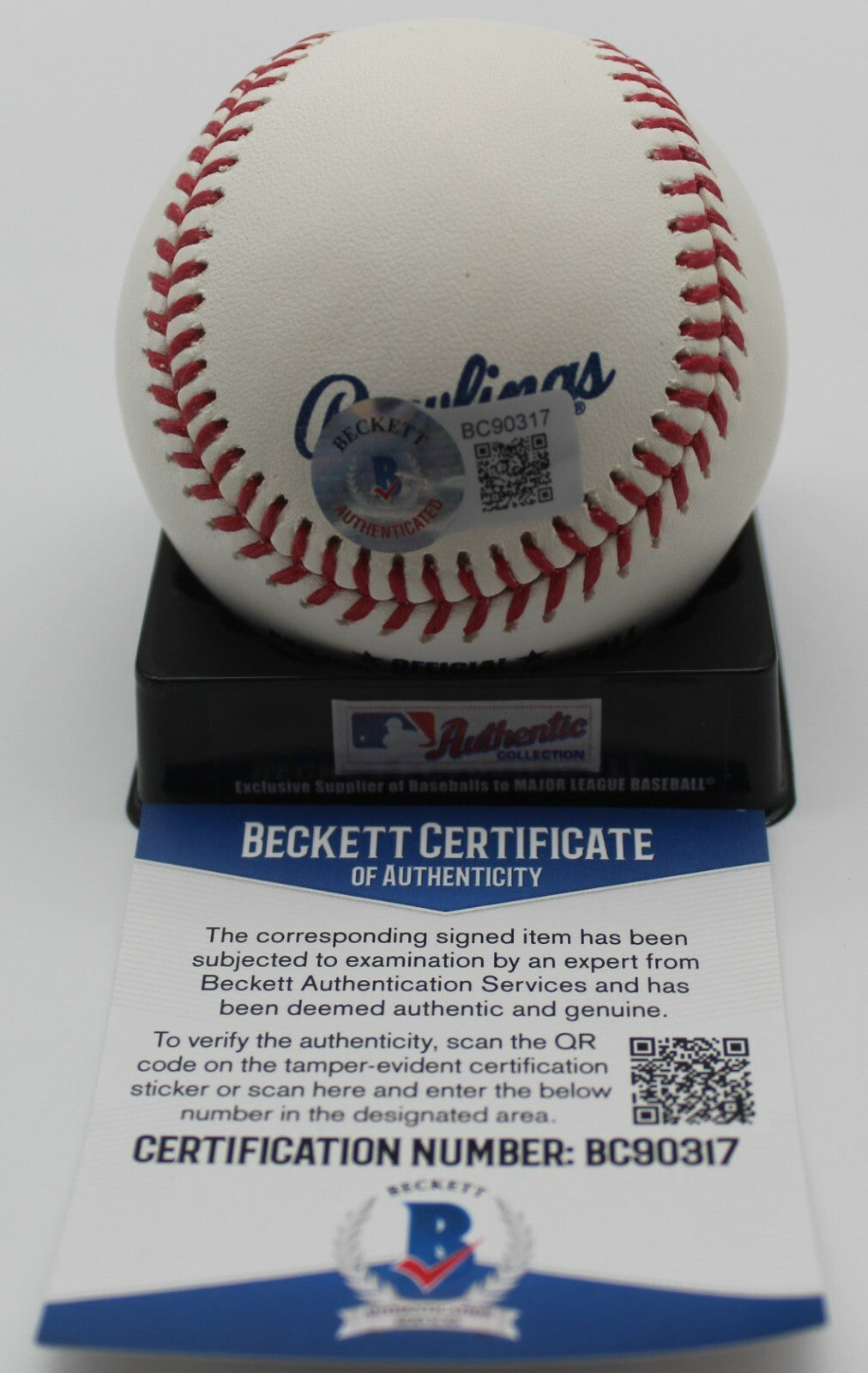 Ed Howard Signed Official MLB Baseball w/Beckett COA BC90317 Chicago Cubs