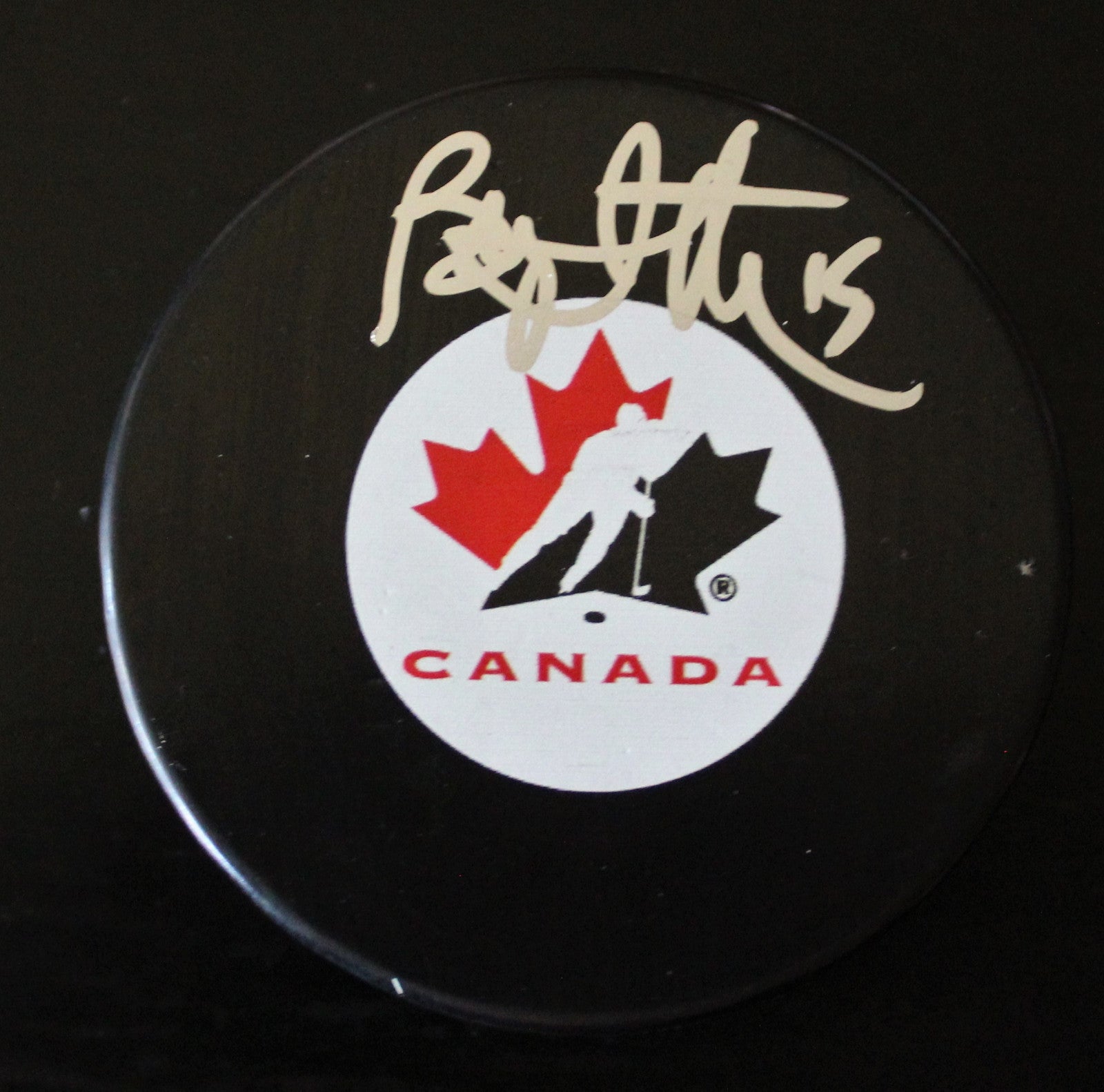 Bryan Trottier Signed Team Canada Penguins Autograph Puck w/COA Hall Of Fame