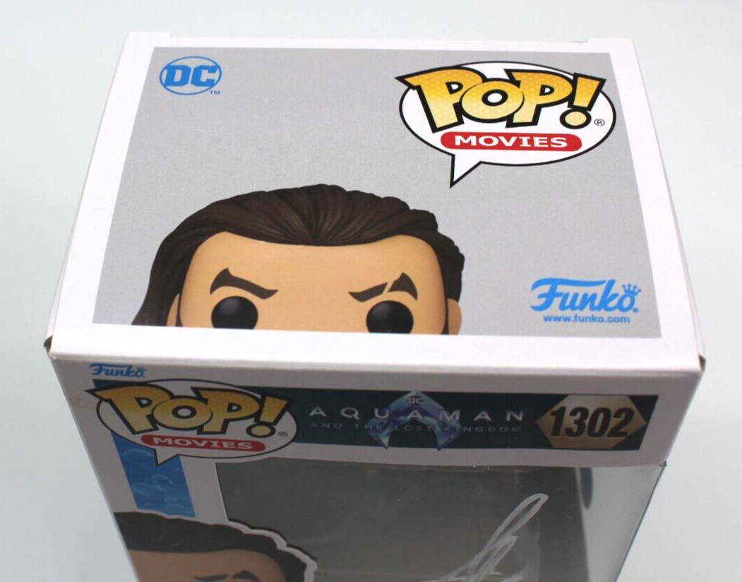 Jason Momoa Signed Aquaman Lost Kingdom 1302 DC Funko Pop w/Beckett COA BN07921