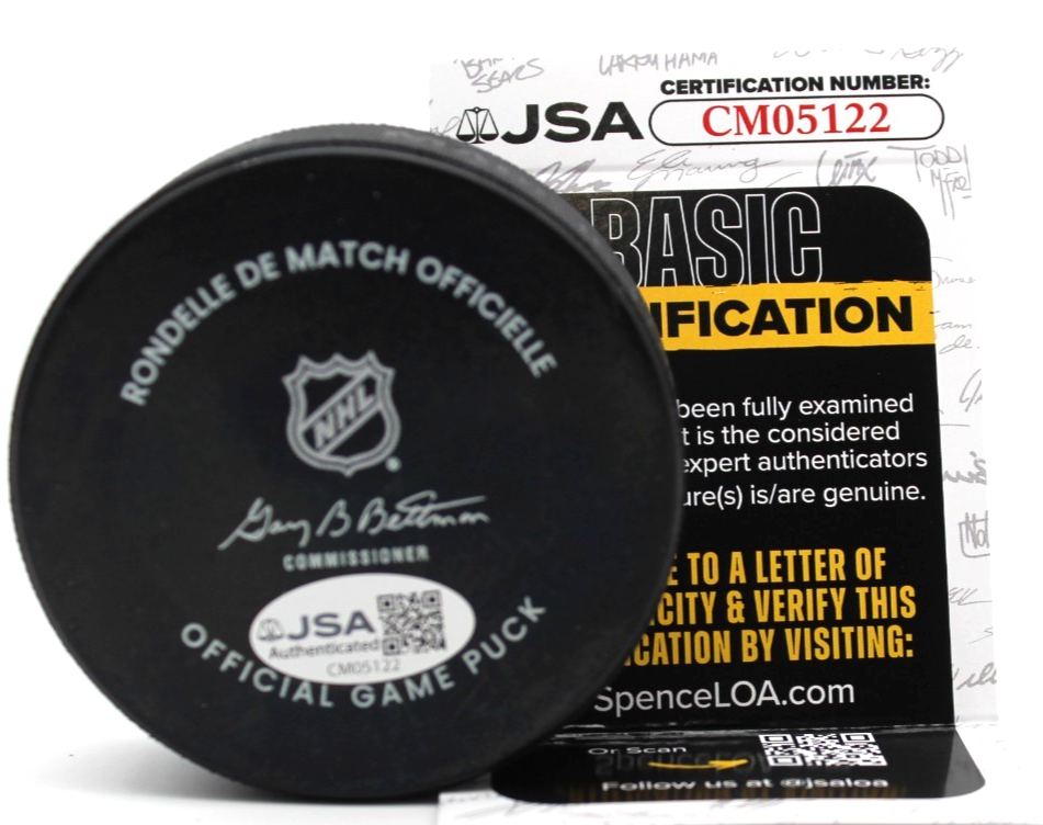 Cam Lund Signed San Jose Sharks Official Hockey Game Puck w/JSA COA CM05122