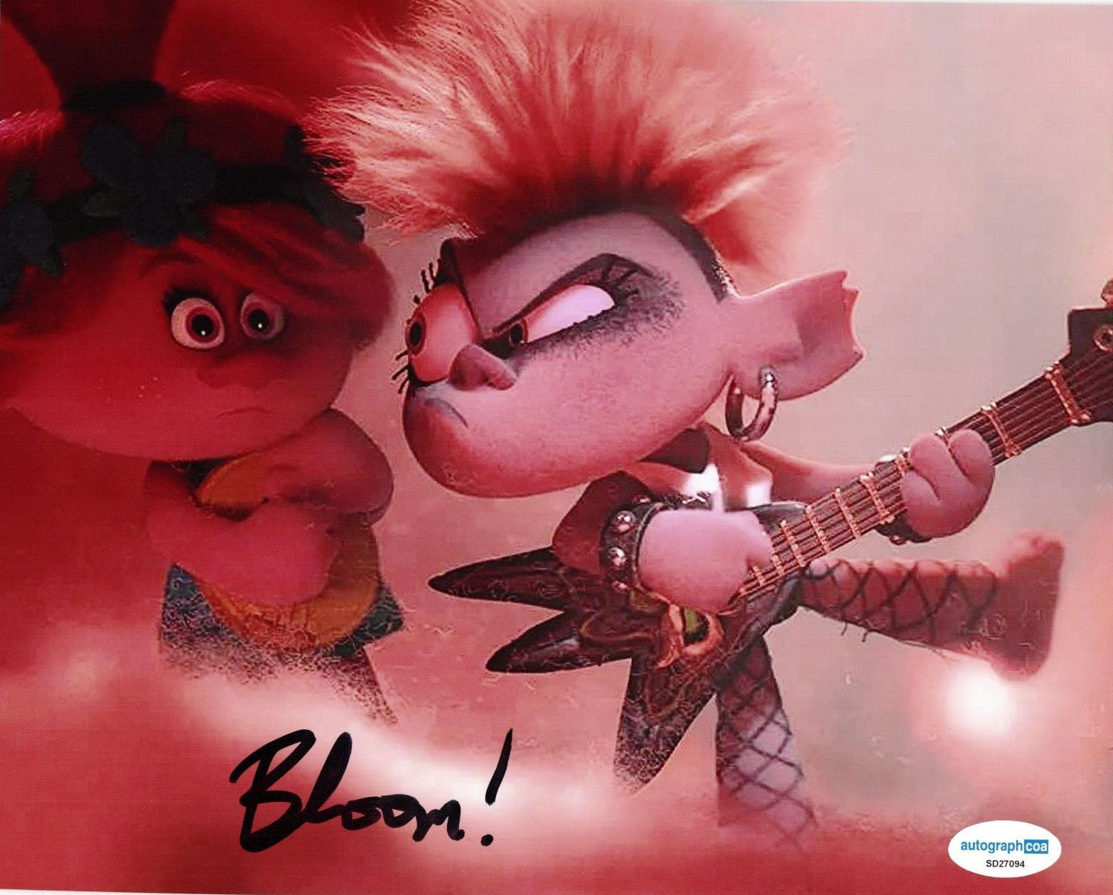 Rachel Bloom Signed 8x10 Photo Barb Trolls World Tour Movie w/ACOA SD27094