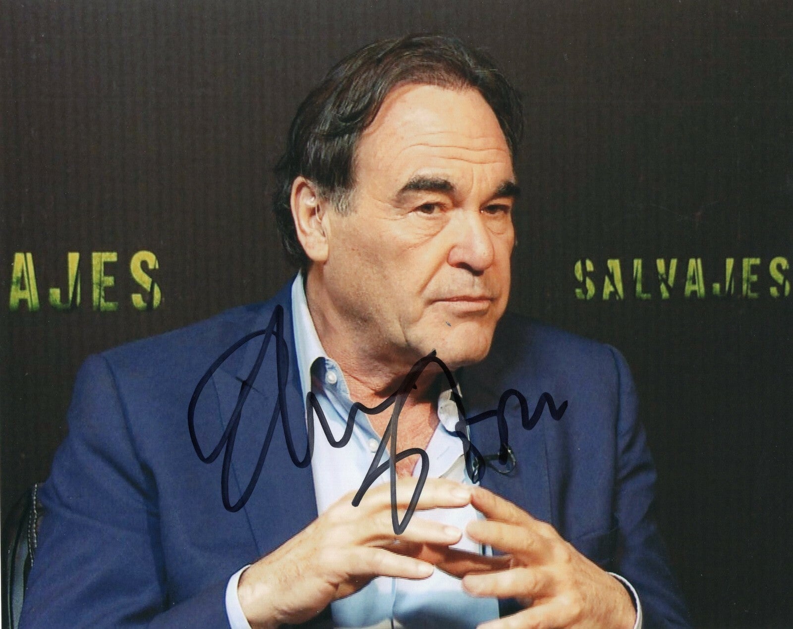 Oliver Stone Signed 8x10 Photo w/COA Director Platoon JFK Wall Street #4