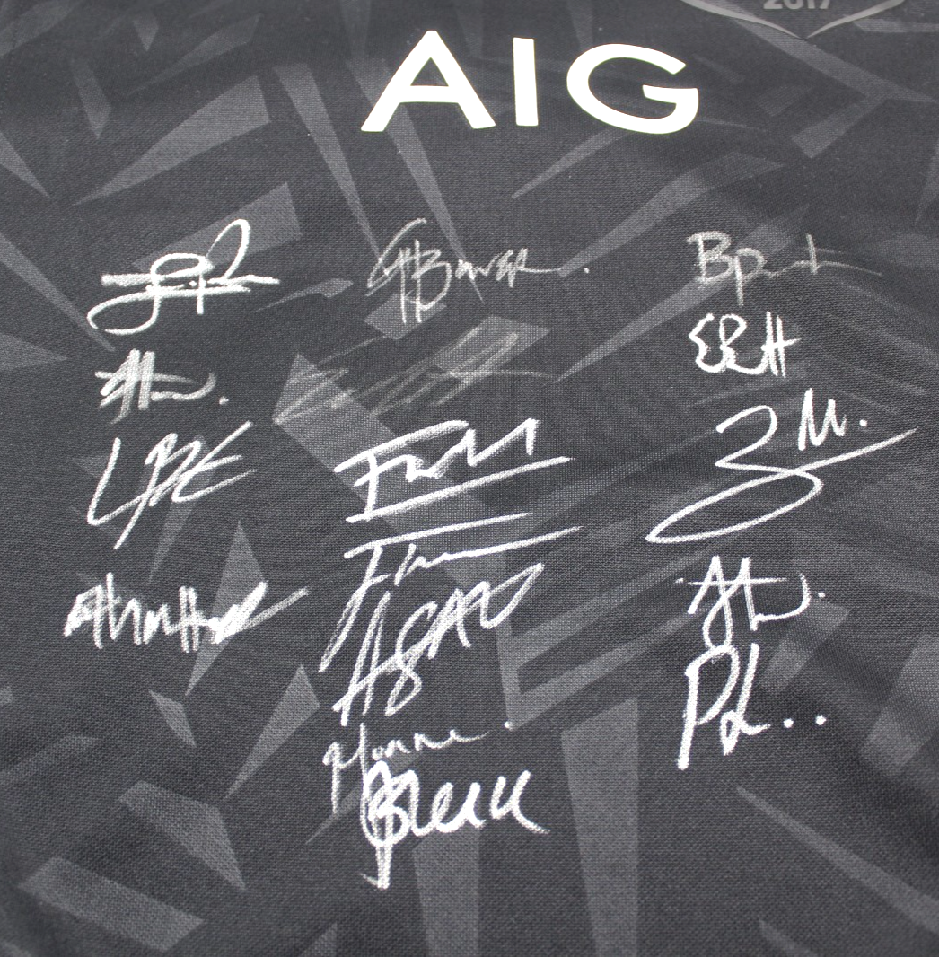2025-26 New Zealand All Blacks Signed Adidas Rugby Jersey Brand New Large W/COA