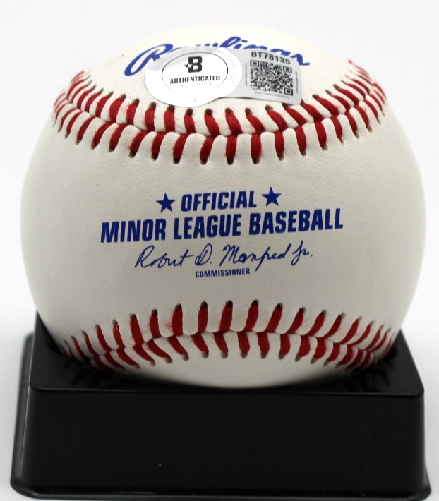 Jose Contreras Signed White Sox Minor League Baseball w/Beckett BAS BT78135