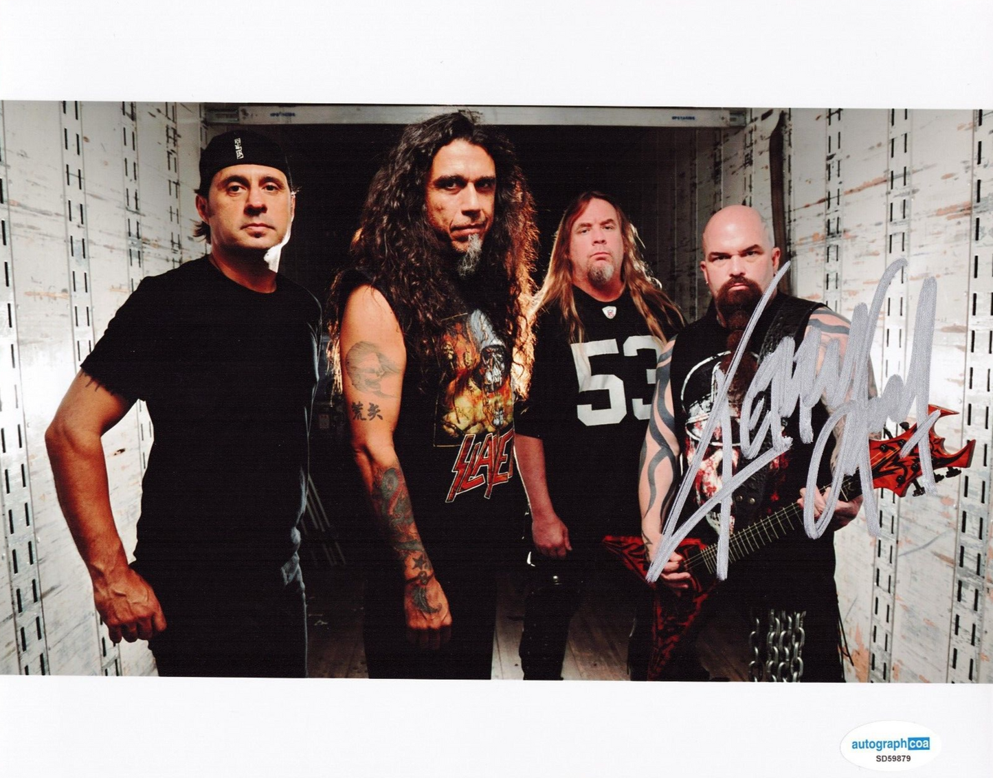 Kerry King Signed Slayer Guitar Heavy Metal Signed 8x10 Photo w/ACOA SD59879
