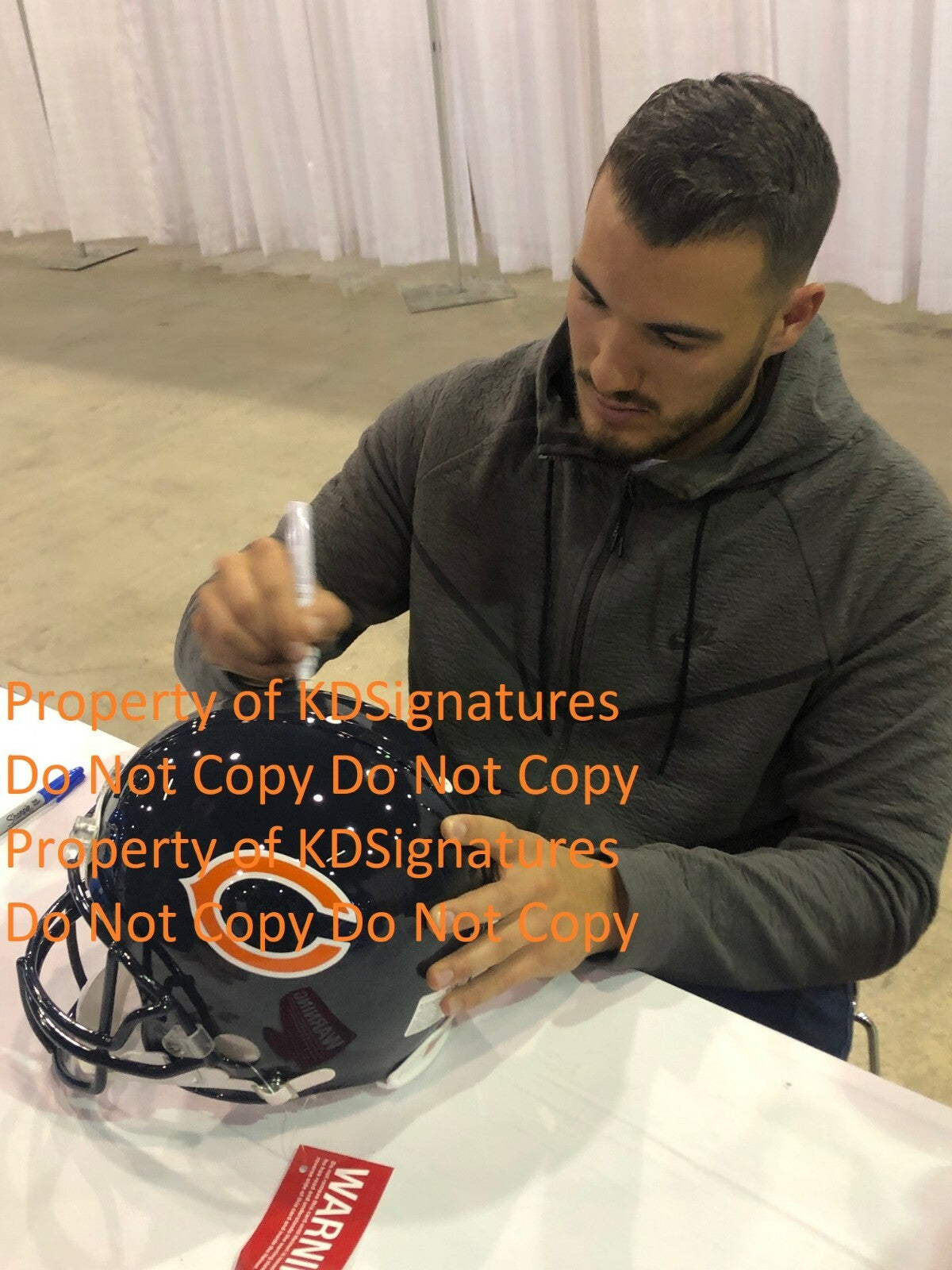 Mitch Trubisky Signed Chicago Bears Authentic Full Size Helmet w/JSA COA Proof