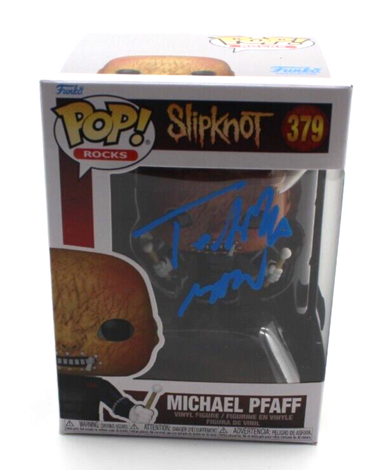 Michael Pfaff Tortilla Man Slipknot 379 Signed Funko Pop w/Beckett COA BN37878