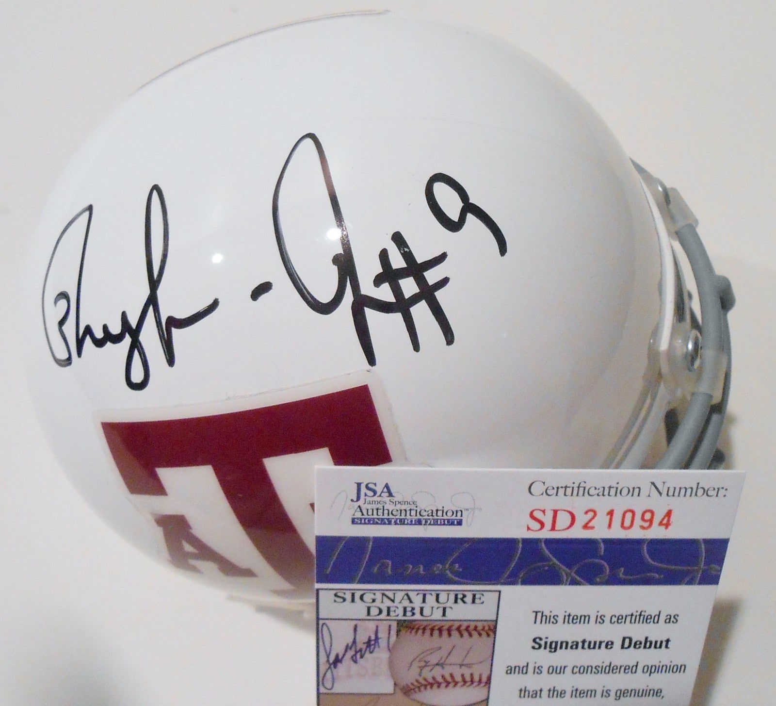 Ricky Seals-Jones Signed Texas A&M Aggies Mini Helmet w/JSA COA SD21094 C