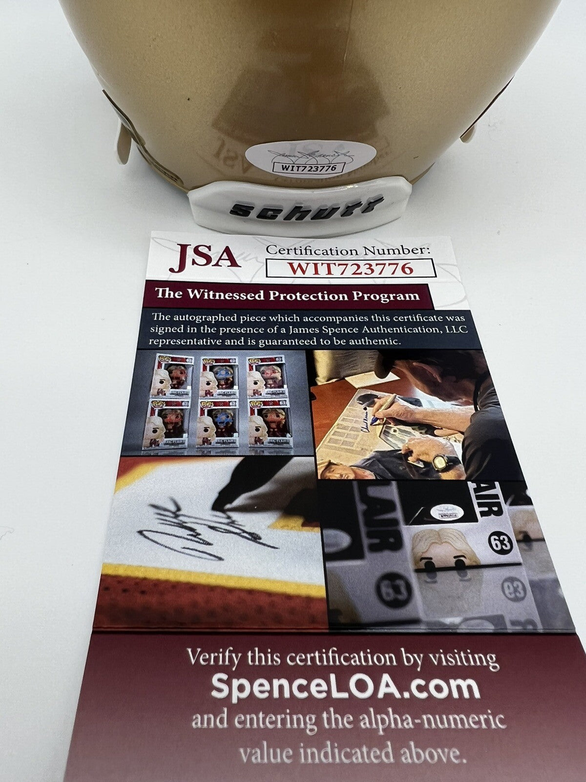 Logan Diggs Signed Notre Dame Fighting Irish Mini Helmet w/JSA COA Witness #2