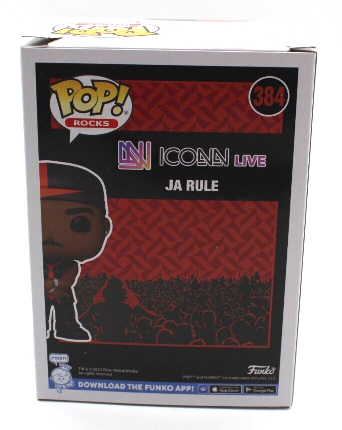 Ja Rule Signed Funko Pop 384 Rocks Icon Live w/Beckett COA BM61806 Window Swap