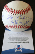 Jim Londborg Signed Official Major League Baseball w/Beckett COA AA24472 Red Sox
