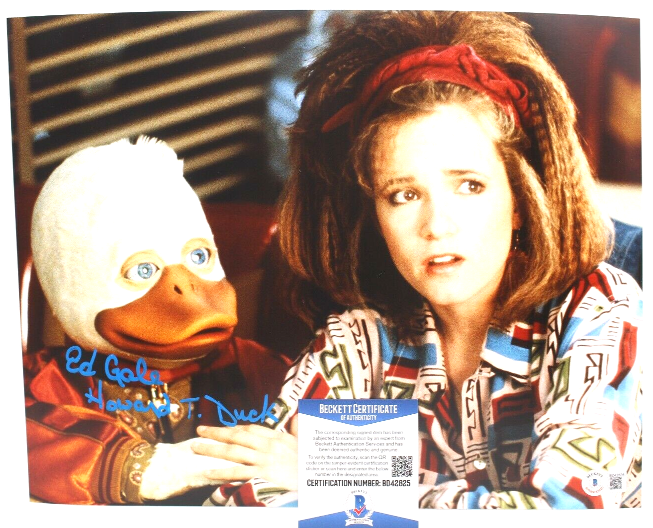 Ed Gale Signed Howard The Duck 11x14 Photo w/Beckett COA BD42825